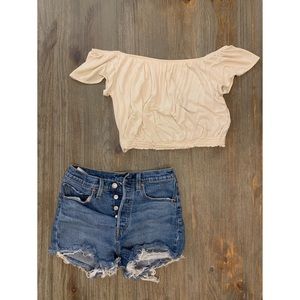 H&M Boho Style Off the Shoulder Top